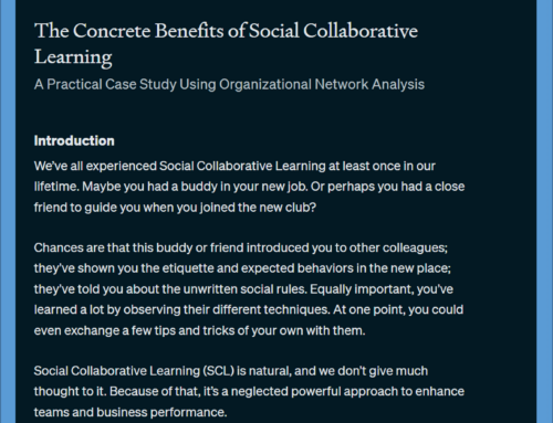 The Concrete Benefits of Social Collaborative Learning – A Case Study for Social Learning of Effective Collaborative Behaviors